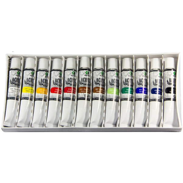 خرید و قیمت ست اکریلیک 12 رنگ ماریس