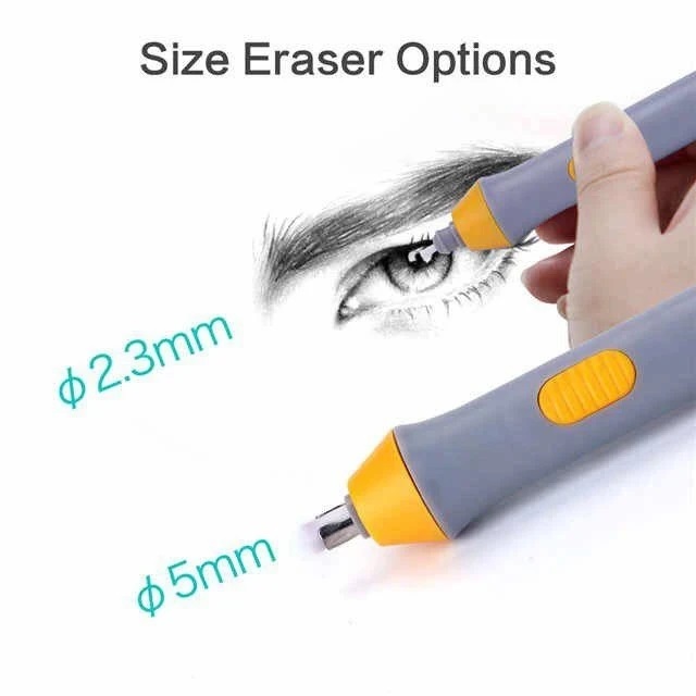 پاک‌کن برقی رودگر(RODGER) | تنها پاک‌کن حرفه‌ای هنری ایران | دو سر 5mm و 2.3mm | مناسب سیاه‌قلم و تذهیب | هنر افق