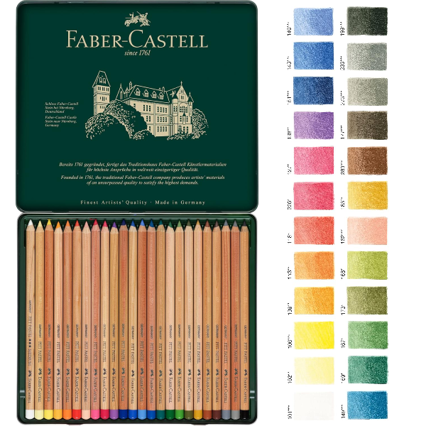 خرید و قیمت مداد پاستل 24 رنگ فابرکاستل